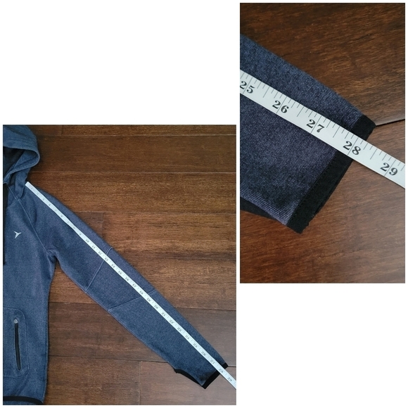Old Navy Women’s Size S Go-Warm Tech-Fleece Zip-Up Activewear Hoodie Blue - Picture 9 of 9